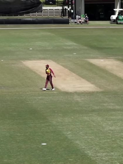 Wicket - CP Rizwan - West Indies v United Arab Emirates ICC T20WC 2022