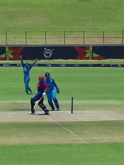 Wicket-Rinitha-Rajith-India-U19s-Women v UAE-U19s-Women ICC U19W T20WC 2023