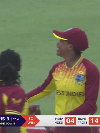 Wicket-Harmanpreet-Kaur-West-Indies-Women v India-Women ICC T20WC 2023