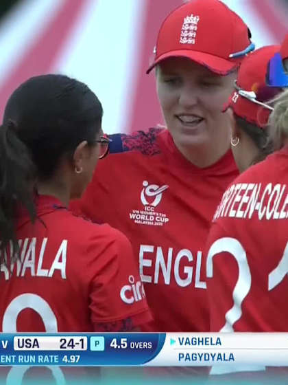 I Vaghela with a Batting vs England Women Under-19