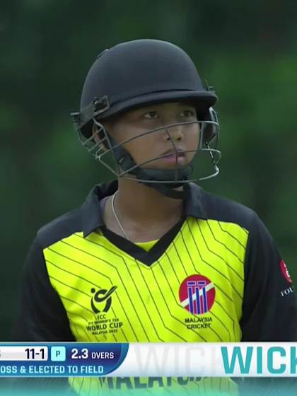 Hidayah Razali with a Batting vs Nepal Women Under-19