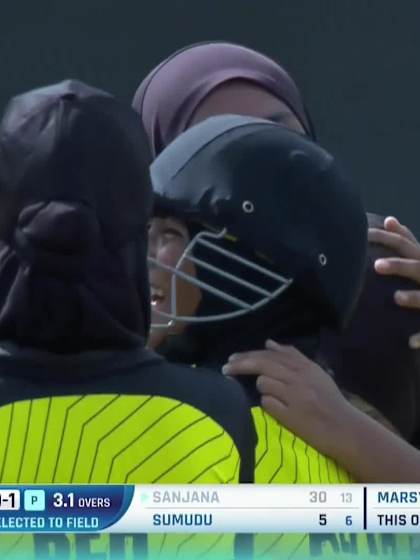 S Kavindi with a Batting vs Malaysia Women Under-19