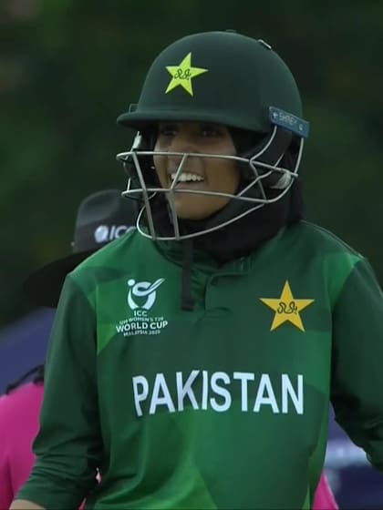 M Khalid with a Batting vs England Women Under-19