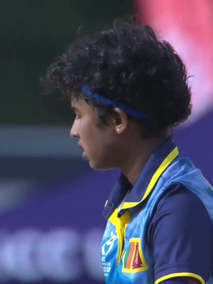 E Larosa with a Batting vs Sri Lanka Women Under-19