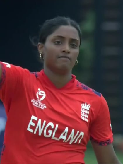 K Khan with a Batting vs England Women Under-19