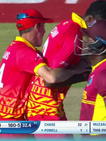 Rovman Powell - Wicket - Zimbabwe vs West Indies