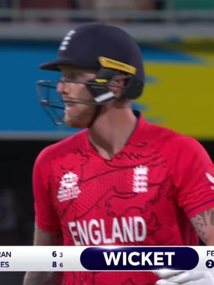 Wicket - Ben Stokes - England v New-Zealand ICC T20WC 2022
