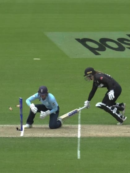 Wicket: Nat Sciver's brilliant fielding leads to run out