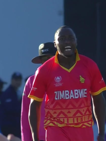 Roston Chase - Wicket - Zimbabwe vs West Indies