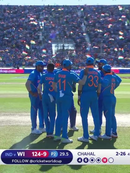 CWC19: WI v IND – Chahal ends Cottrell's cameo