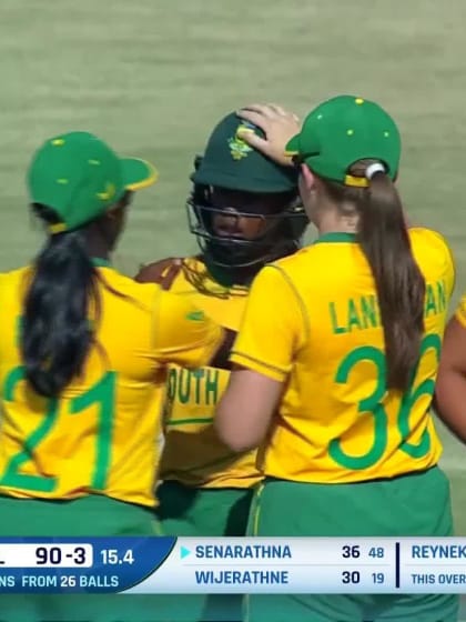 Wicket-Nethmi-Senarathna-South-Africa-U19s-Women v Sri-Lanka-U19s-Women ICC U19W T20WC 2023