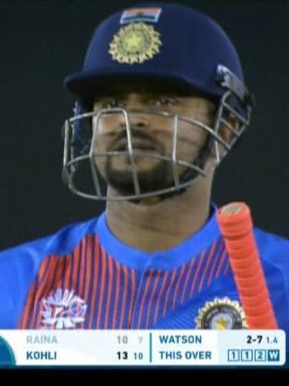 Suresh Raina Wicket Fall IND V AUS Video ICC WT20 2016