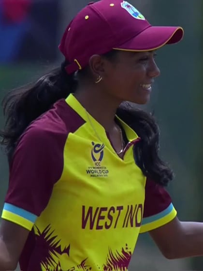 Dania Syuhada with a Batting vs West Indies Women Under-19