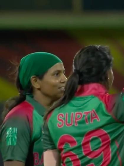 WT20 Match 3: Reflex catch from Bangladesh's Jahanara Alam against the Windies