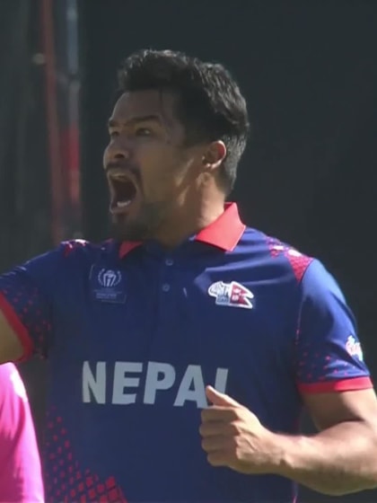 Aaron Jones - Wicket - Nepal vs USA