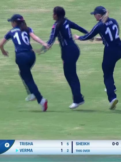 Wicket-Shafali-Verma-India-U19s-Women v Scotland-U19s-Women ICC U19W T20WC 2023