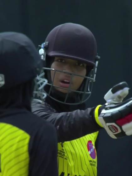 Beh Nabil with a Batting vs Sri Lanka Women Under-19