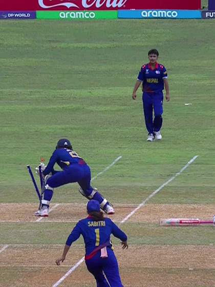 Nayma Sheikh with a Batting vs Nepal Women Under-19