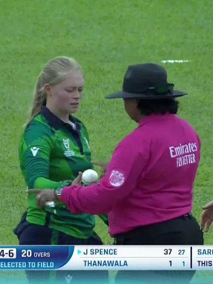 J Spence with a Batting vs Ireland Women Under-19