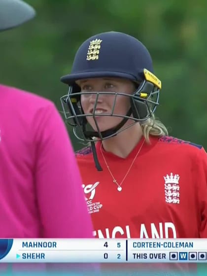 S Bano with a Batting vs England Women Under-19