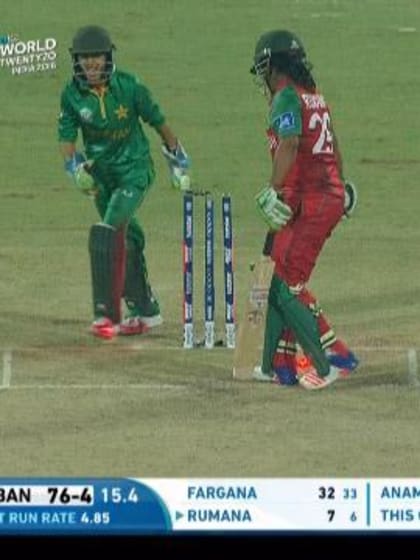 Bangladesh wicket Losses v Pakistan Video ICC Womens WT20 2016