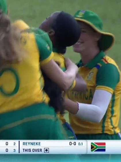 R Lowe with a Batting vs South Africa Women Under-19