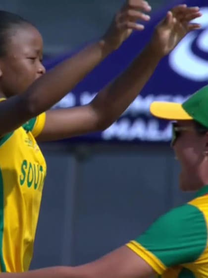 I Mckeon with a Batting vs South Africa Women Under-19