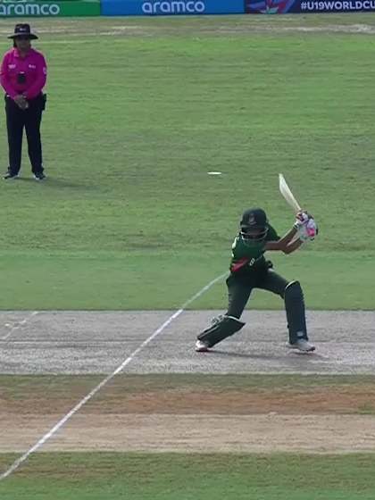 Akter Nishi with a Batting vs India Women Under-19