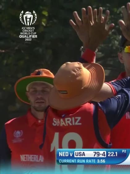 Gajanand Singh - Wicket - Netherlands vs USA