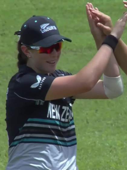 T Johnson with a Batting vs New Zealand Women Under-19