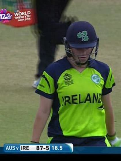 Kim Garth Wicket Fall IRE V AUS Video ICC Womens WT20 2016