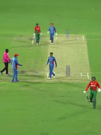 Wicket - Taskin Ahmed - Afghanistan v Bangladesh ICC T20WC 2022