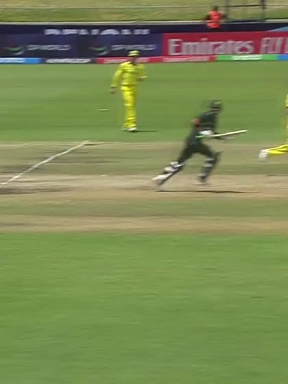 Arafat Minhas with a Four vs. Australia