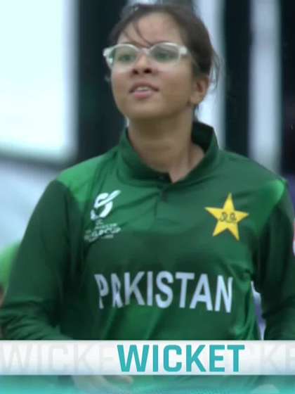 N Salima with a Batting vs Pakistan Women Under-19