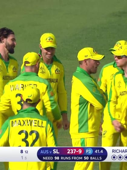 CWC19: SL v AUS - Richardson has Malinga caught in the covers