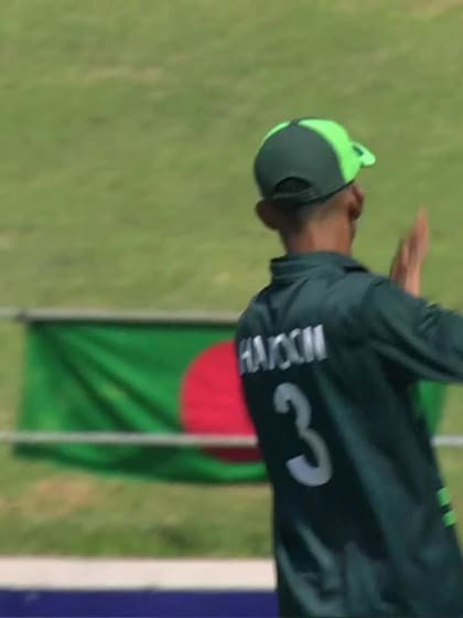 Ubaid Shah with a Caught Out vs. Bangladesh