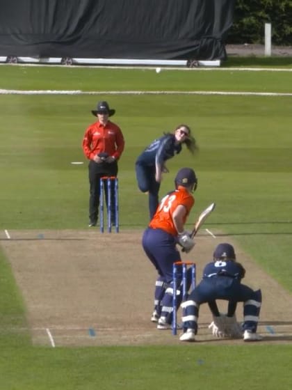 ICC T20WC Qualifier: SCO v NED - Katherine Fraser two in two