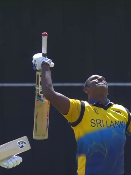 CWC19: SL v IND - Angelo Mathews reaches his century