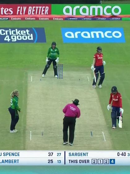 C Lambert with a Batting vs Ireland Women Under-19