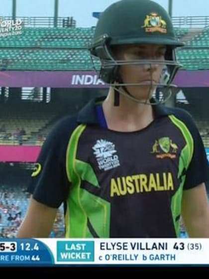 Australia wicket Losses v Ireland Video ICC Womens WT20 2016