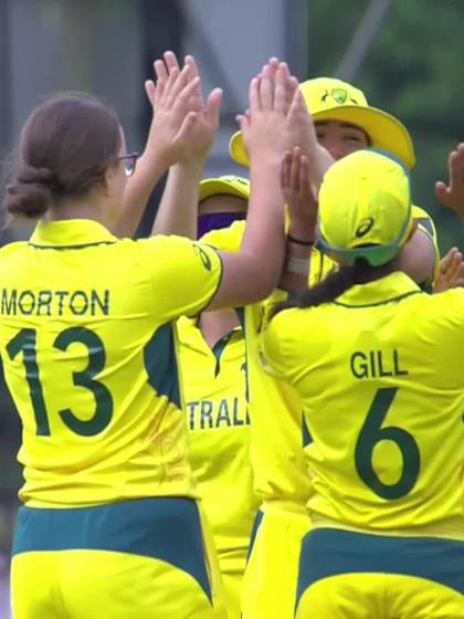 S Praveen with a Batting vs Australia Women Under-19