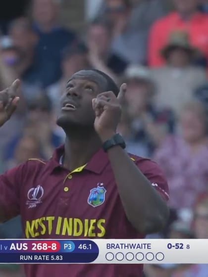 CWC19: AUS v WI - Carlos Brathwaite's three wickets