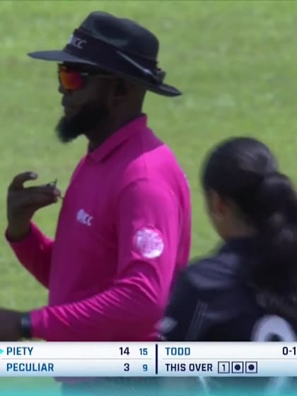 P Agboya with a Batting vs New Zealand Women Under-19