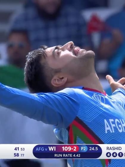 CWC19: AFG v WI – Rashid gets the big wicket of Lewis