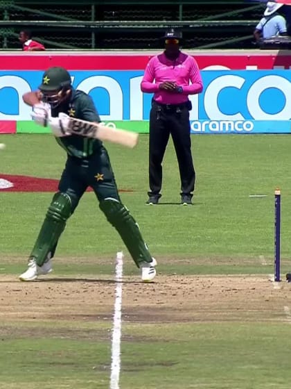 Shahzaib Khan with a Four vs. Bangladesh