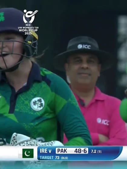 A Ansari with a Batting vs Ireland Women Under-19