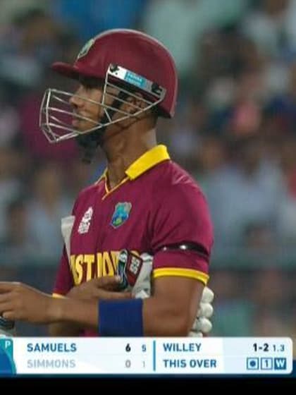 Lendl Simmons Wicket Fall WI V ENG Video ICC WT20 2016