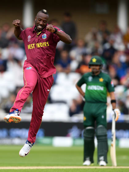 CWC19: WI v Pak – Russell strikes as Fakhar departs for 22