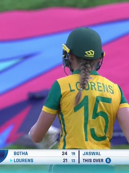 S Lourens with a Batting vs New Zealand Women Under-19