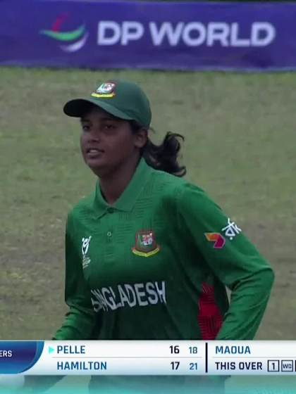 K Pelle with a Batting vs Bangladesh Women Under-19